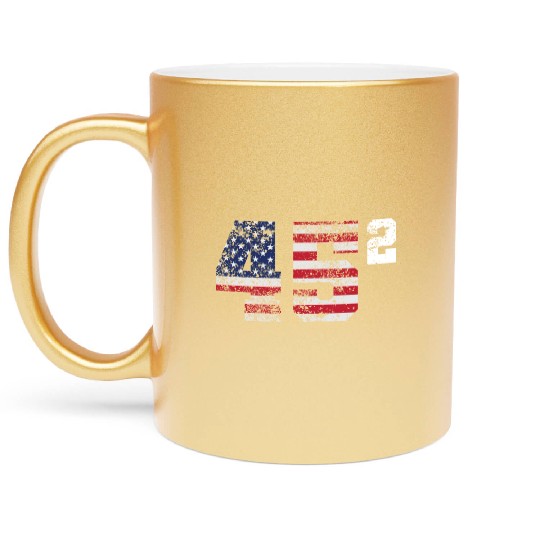 Trump 45 Squared Republican Metallic Mugs