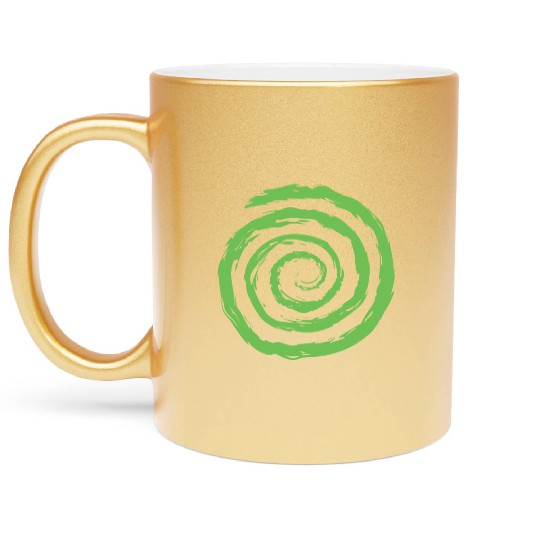 Geometric Shapes. Circle Spiral Shape Metallic Mugs