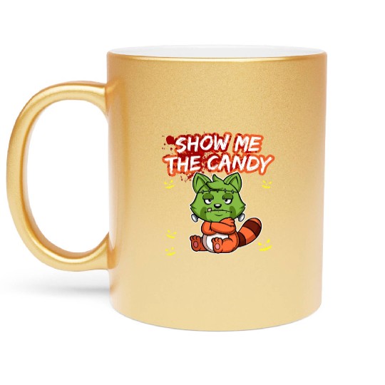 Show Me The Candy Halloween Costume Trick Or Treat Metallic Mugs