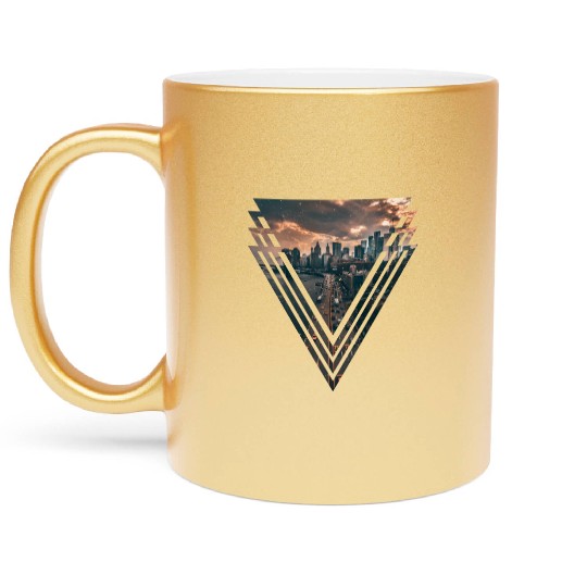 Manhattan in Triangle Metallic Mugs