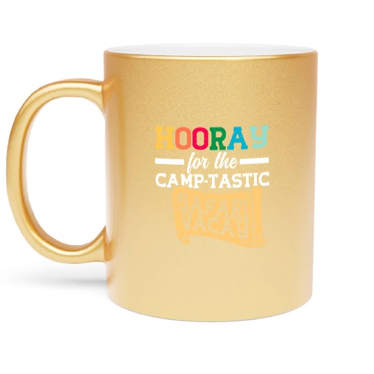 Safari Vacation Camping Travel Guide Metallic Mugs