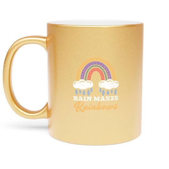 Rain Makes Rainbows Rainbow Whisperer Metallic Mugs