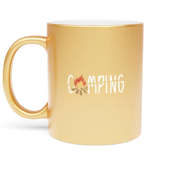 Camping Camper Present Nature Lover Van Metallic Mugs