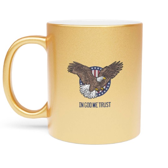 In God We Trust - Bald Eagle - Patriotic Metallic Mugs