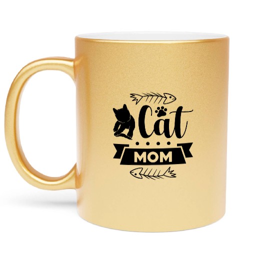 Best Cat Mom Metallic Mugs
