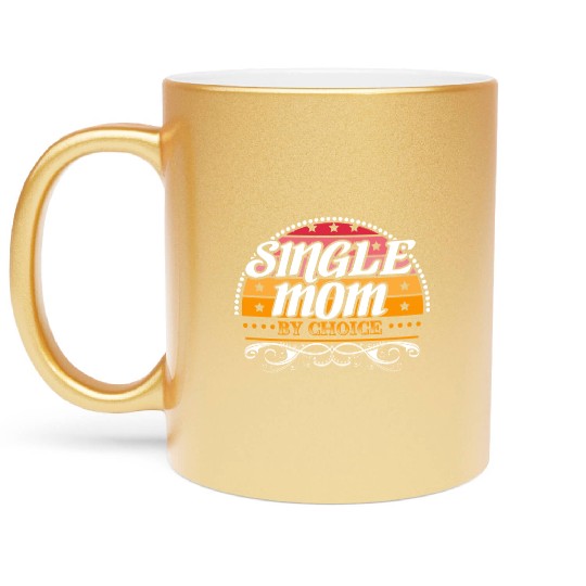 Single Mother Son Metallic Mugs