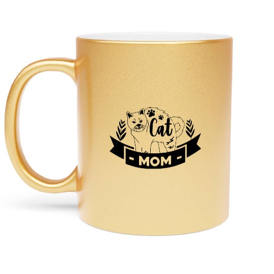 Cat mom Metallic Mugs