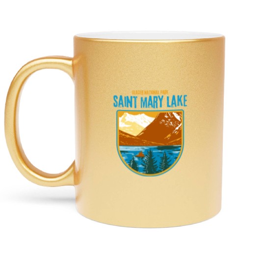 Saint Mary Lake Glacier National Park Metallic Mugs