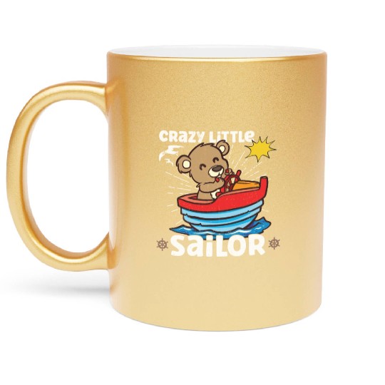 Sailing Sailboat Boating Kid Child Yacht Boat Metallic Mugs