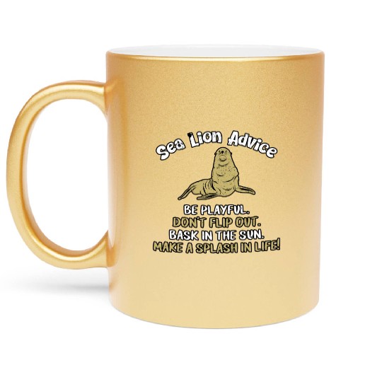 Sea Lion Metallic Mugs Seal Animal Gift Sea Lion Metallic Mugs S