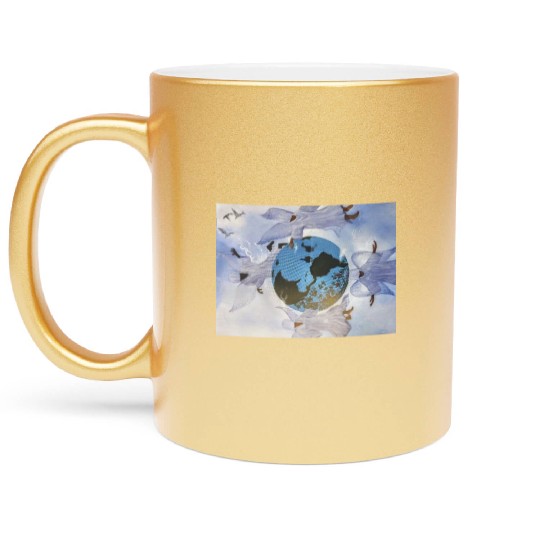 Blue Mountain Metallic Mugs