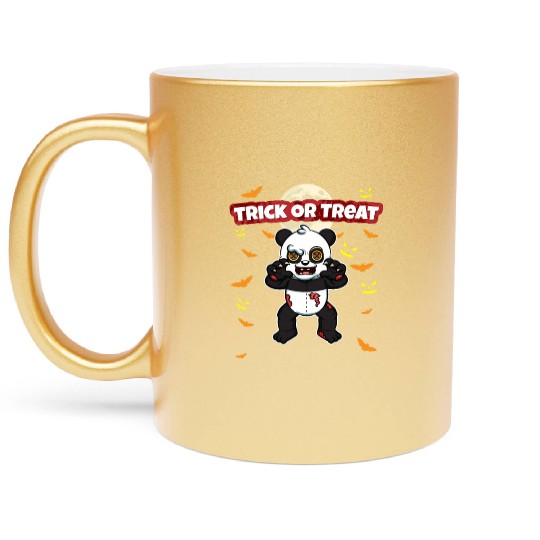 Trick Or Treat Scary Creepy Halloween Monster Metallic Mugs