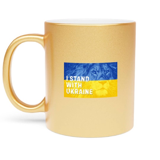 Ukraine Independence Day. I Stand with Ukraine Metallic Mugs