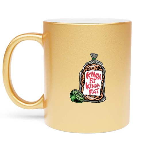gym work school Metallic Mugs