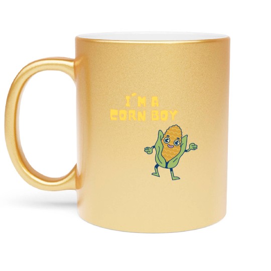 Corn Boy - Corntastic Design Corn Kid Metallic Mugs