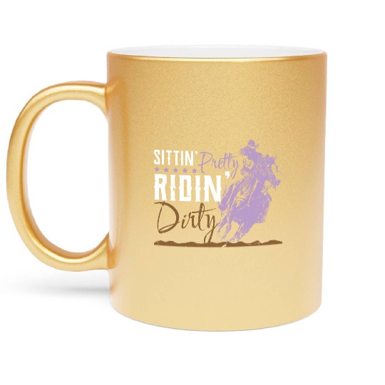 Forever Horseback Riding Equestrian Lifestyle Gift Metallic Mugs