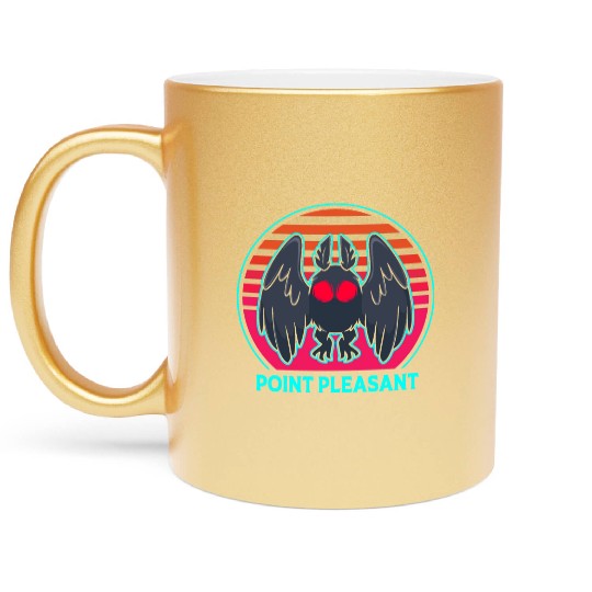 Cryptozoology Folklore Mothman Point Pleasant Metallic Mugs