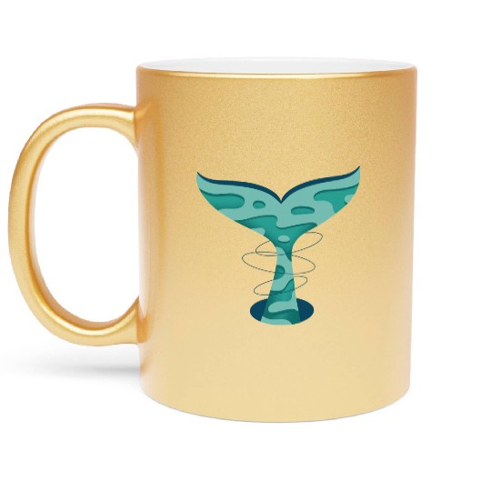 Whale Tail Metallic Mugs