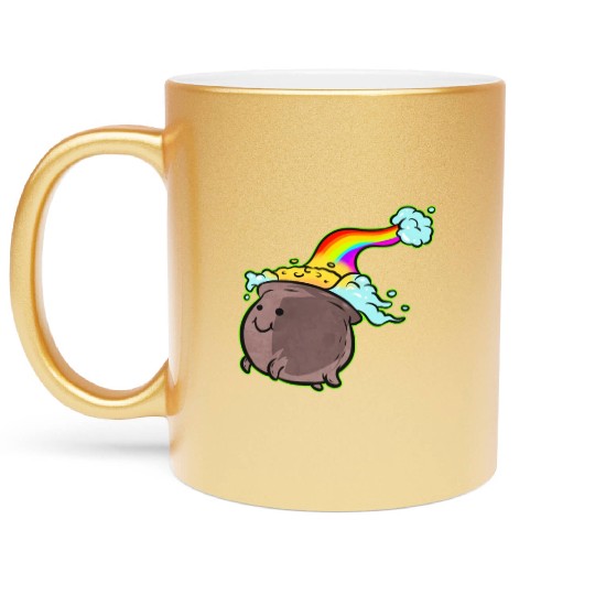 A Pot Of Gold At The End Of A Rainbow For St. Metallic Mugs