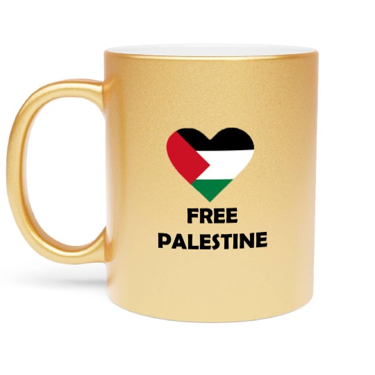 free palestine Metallic Mugs