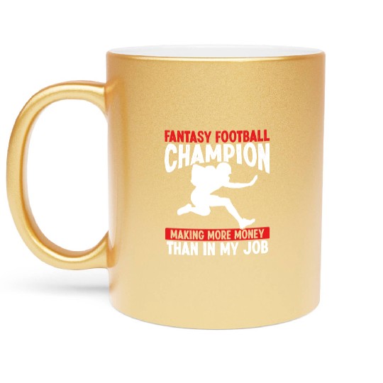 Fantasy Football Championship making Money Team Metallic Mugs
