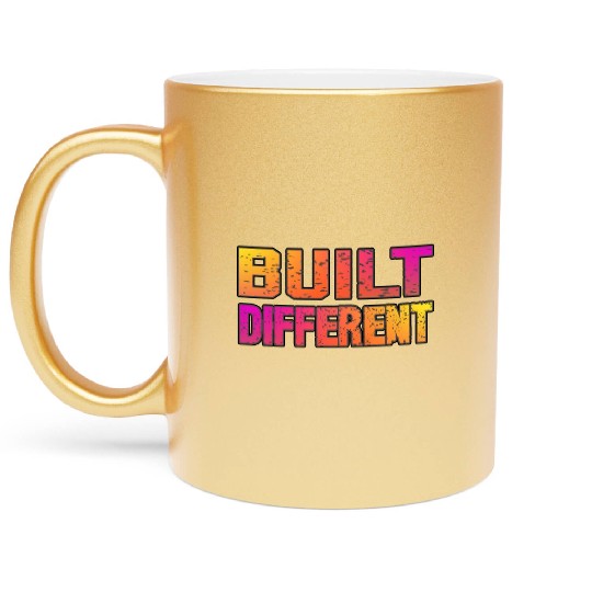 Built Different On Another Level Funny Gaming Metallic Mugs