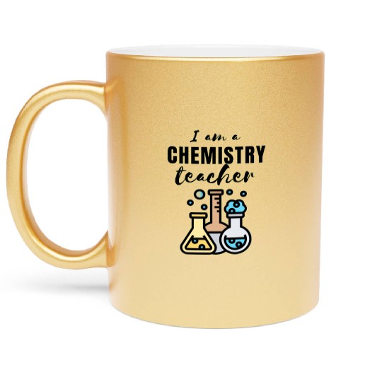 Back To School Educational Chemistry Teacher Metallic Mugs