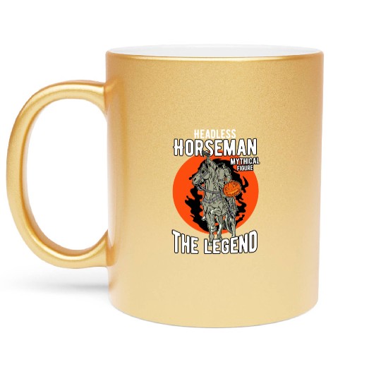 Headless Horseman Halloween Metallic Mugs, Halloween Party