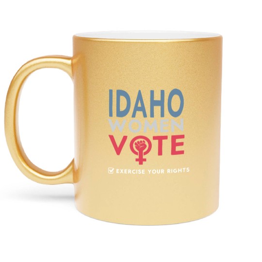 Idaho Women Vote Voter 2022 Election Feminist Metallic Mugs