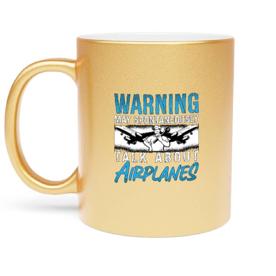 Aircraft Mechanic Warning May Fix Plane Aviation Metallic Mugs