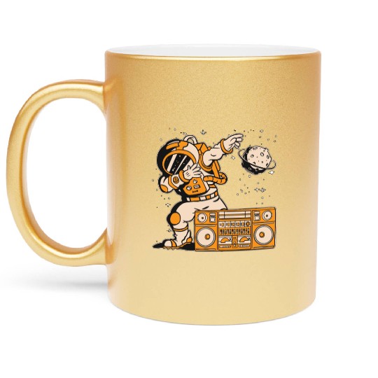 Astronomy Music Lover Radio Space Moon Universe Metallic Mugs