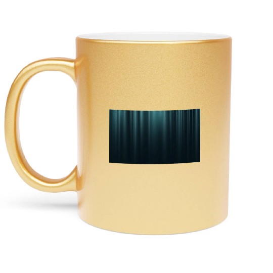 Elegant Teal Blue Theater Cinema Curtain Pattern Metallic Mugs