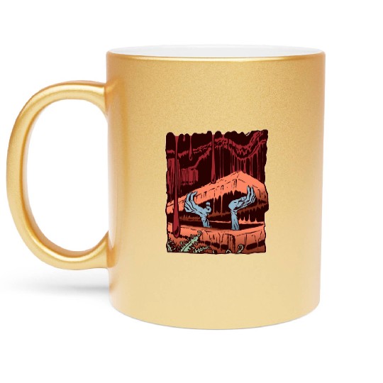Zombie Coffin Metallic Mugs