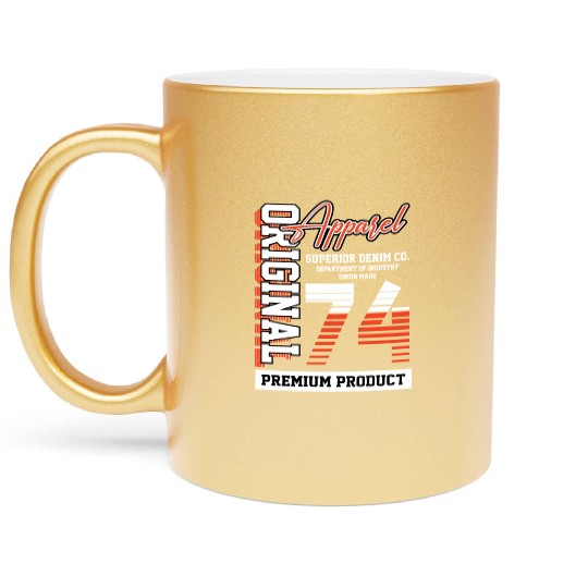 1974 Vintage Birthday Vintage Gift Retro Metallic Mugs