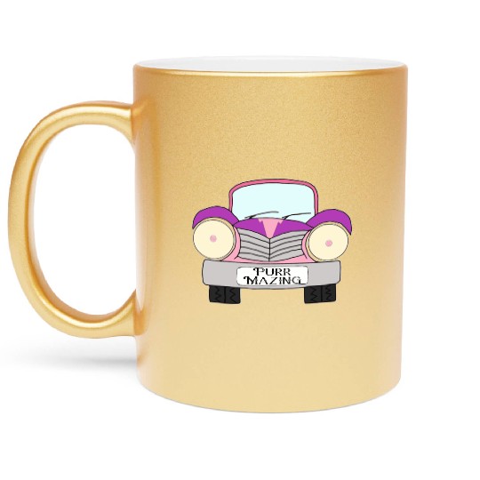 Old Car Pink and Purple Purr Mazing Metallic Mugs