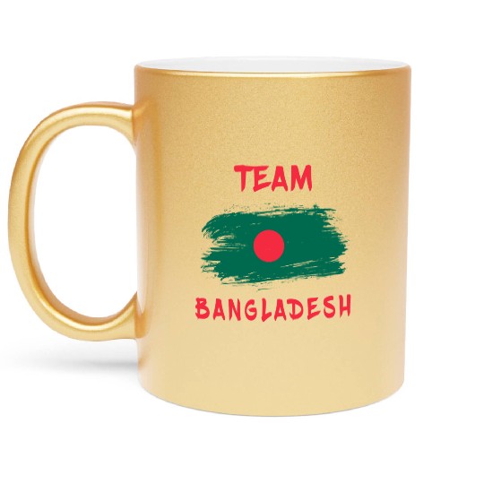Team Bangladesh flags design Metallic Mugs
