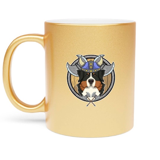 Bernese Mountain Dog I Valhalla I Viking Metallic Mugs