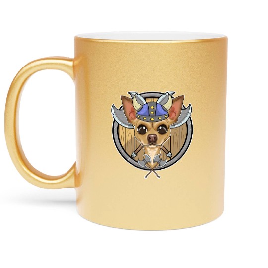 Chihuahua I Valhalla I Viking Metallic Mugs
