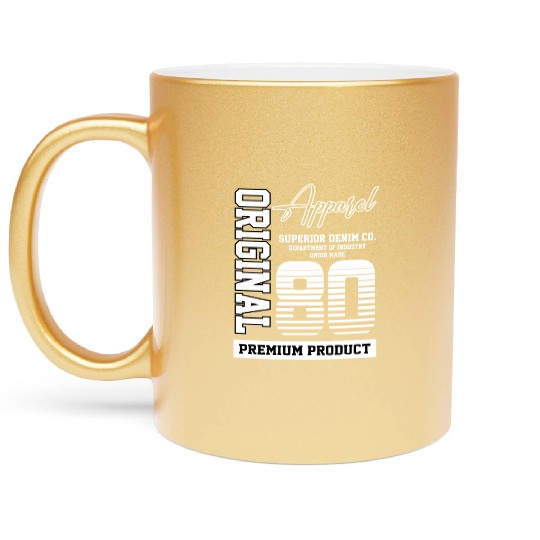 1980 Vintage Birthday Vintage Gift Retro Metallic Mugs