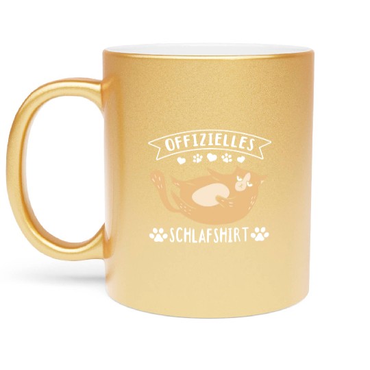 Cat sleep Metallic Mugs Official sleep Metallic Mugs cat