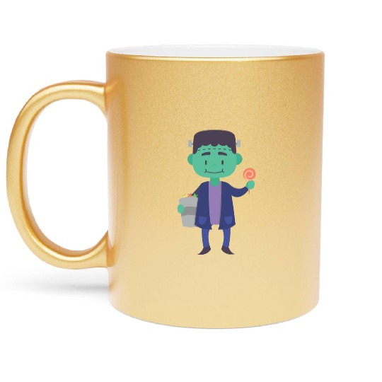 Candy Collector Happy Scary Halloween Vampire Metallic Mugs