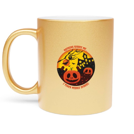 Nothing Scares Me Halloween Metallic Mugs
