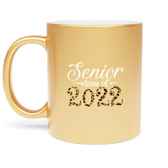 Senior Class Of 2022 Leopard Print Metallic Mugs