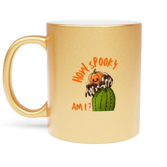 Halloween Scary Pumpkin Spider Costume Metallic Mugs