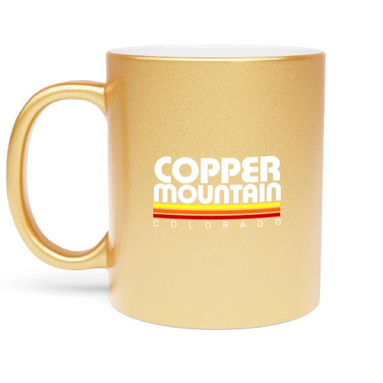 Retro Copper Mountain Colorado Metallic Mugs