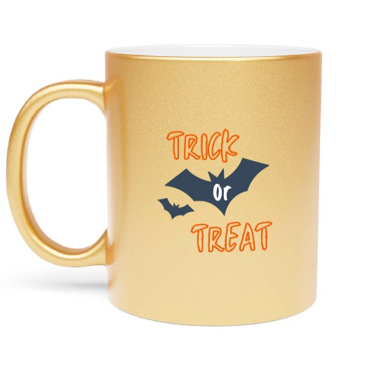 Halloween Trick or Treat Metallic Mugs