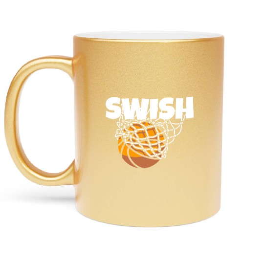 Basketball Swish Matching Photo Metallic Mugs