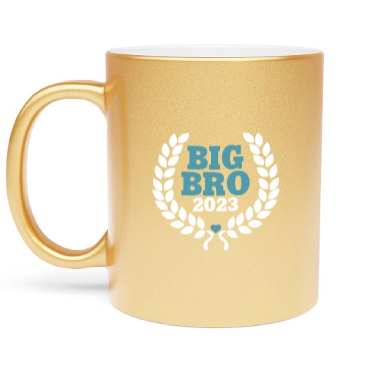 Big Bro 2023 - Big Brother Baby Birth Boy Gift Metallic Mugs