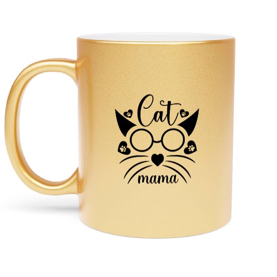 Cat Mom Metallic Mugs