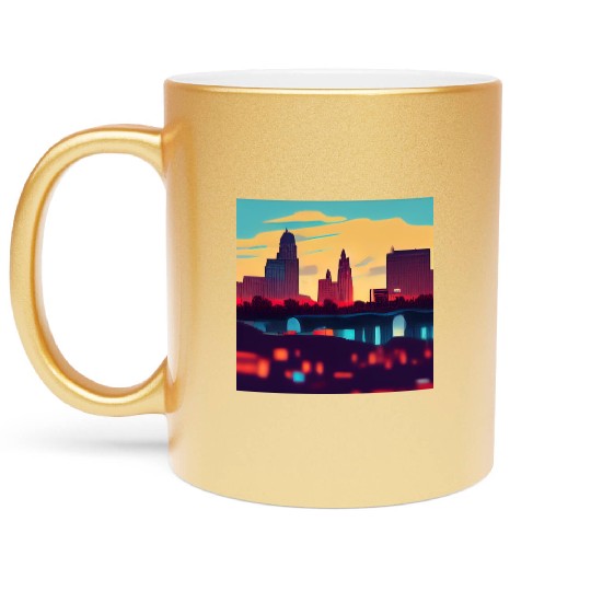Kansas City comics Metallic Mugs